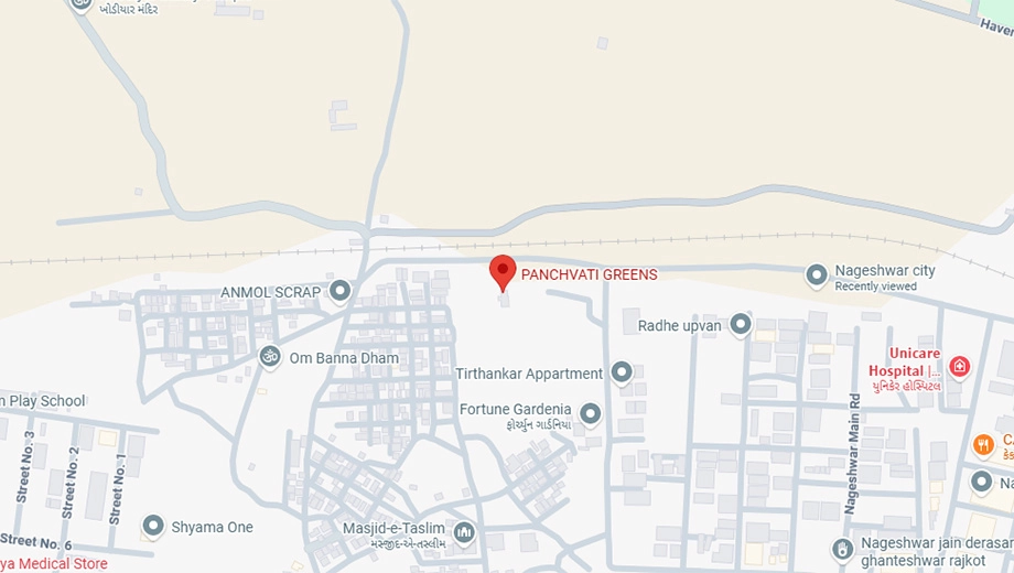 Location of Sun Panchvati Greens in Madhapar, Rajkot - Image 430671