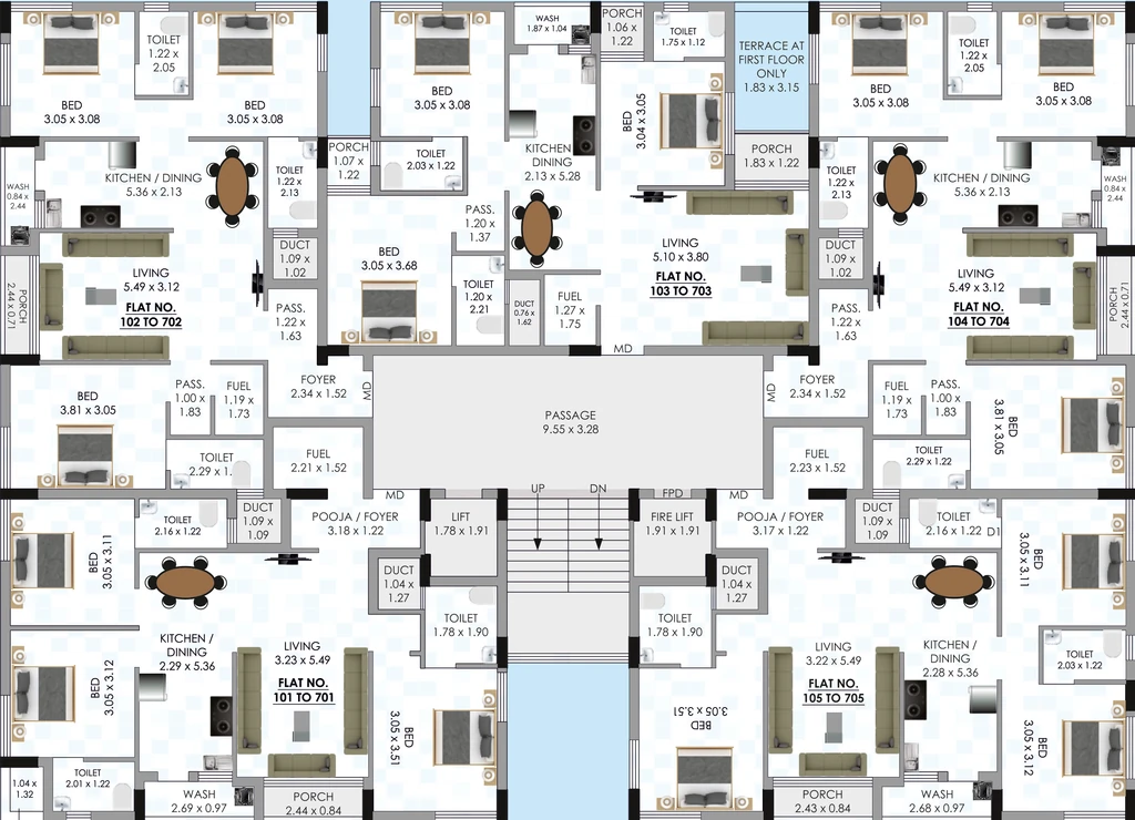 Floor Plan of Patidar Avsar Avenue in Madhapar, Rajkot - Image 430677
