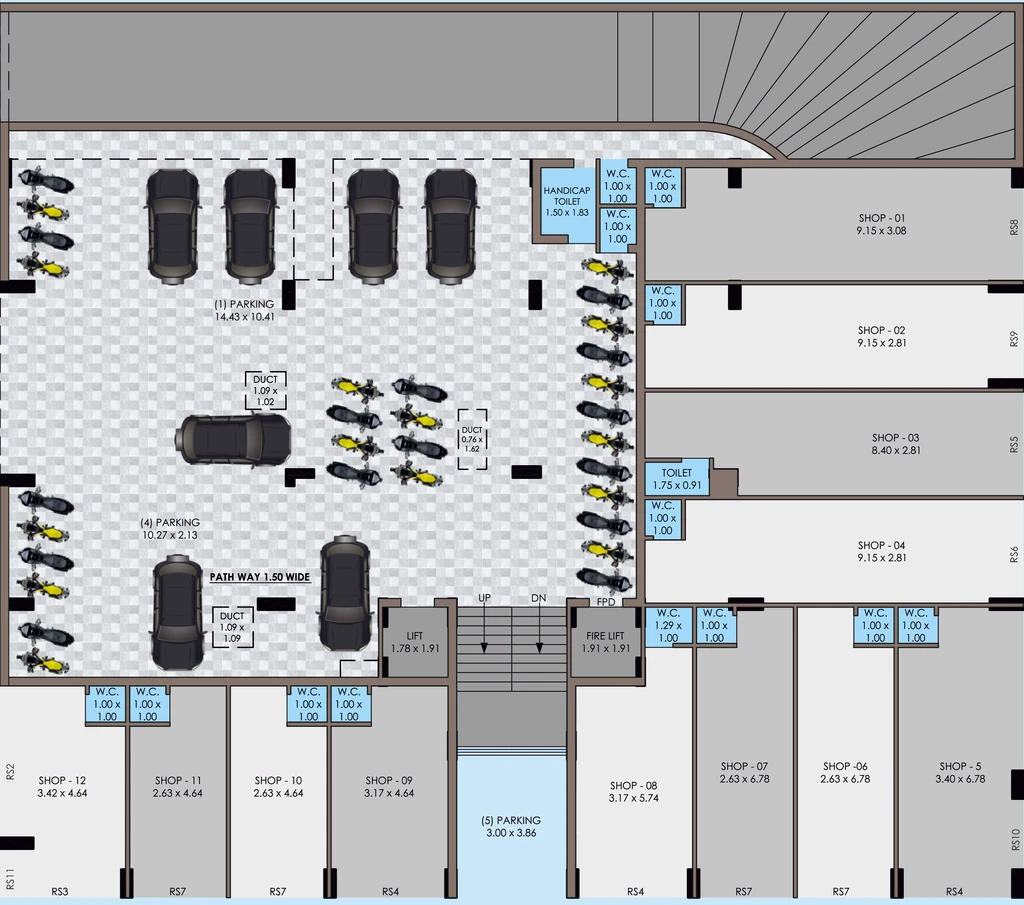 Floor Plan of Commercial Patidar Avsar Avenue in Madhapar, Rajkot - Image 430681