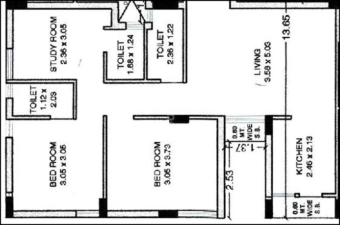 2 BHK Flat in Bharat Plaza by Selenium City in Madhapar, Rajkot - Image 929372