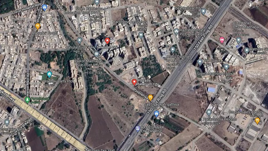 Location of Bharat Plaza by Selenium City in Madhapar, Rajkot - Image 430696