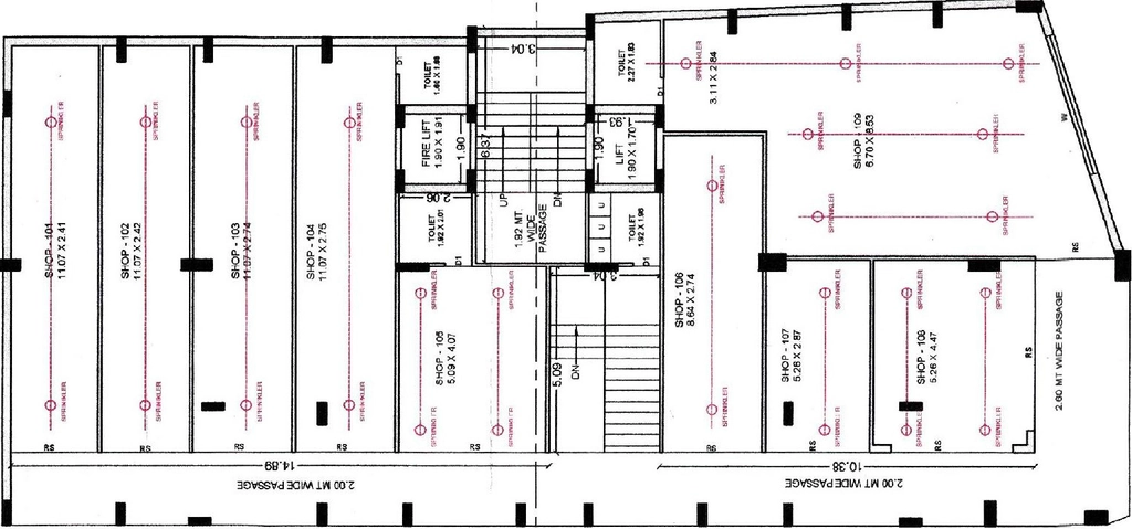 Floor Plan of Commercial Bharat Plaza by Selenium City in Madhapar, Rajkot - Image 430708