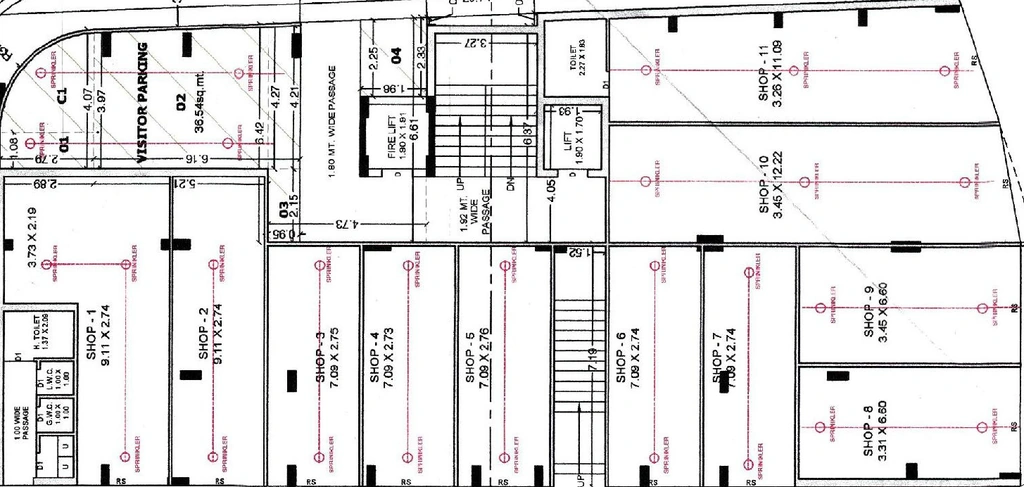 Floor Plan of Commercial Bharat Plaza by Selenium City in Madhapar, Rajkot - Image 430709