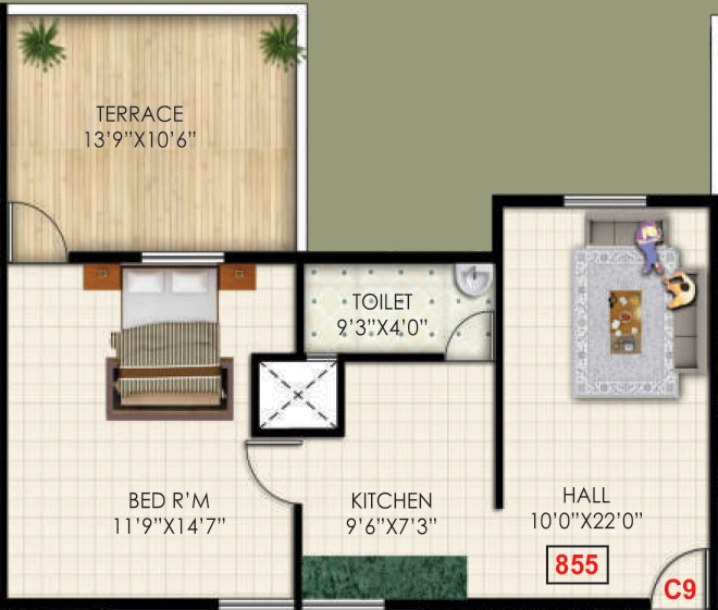 1 BHK Flat in Kusum Mangal Apartment in Chunchale, Nashik - Image 929403