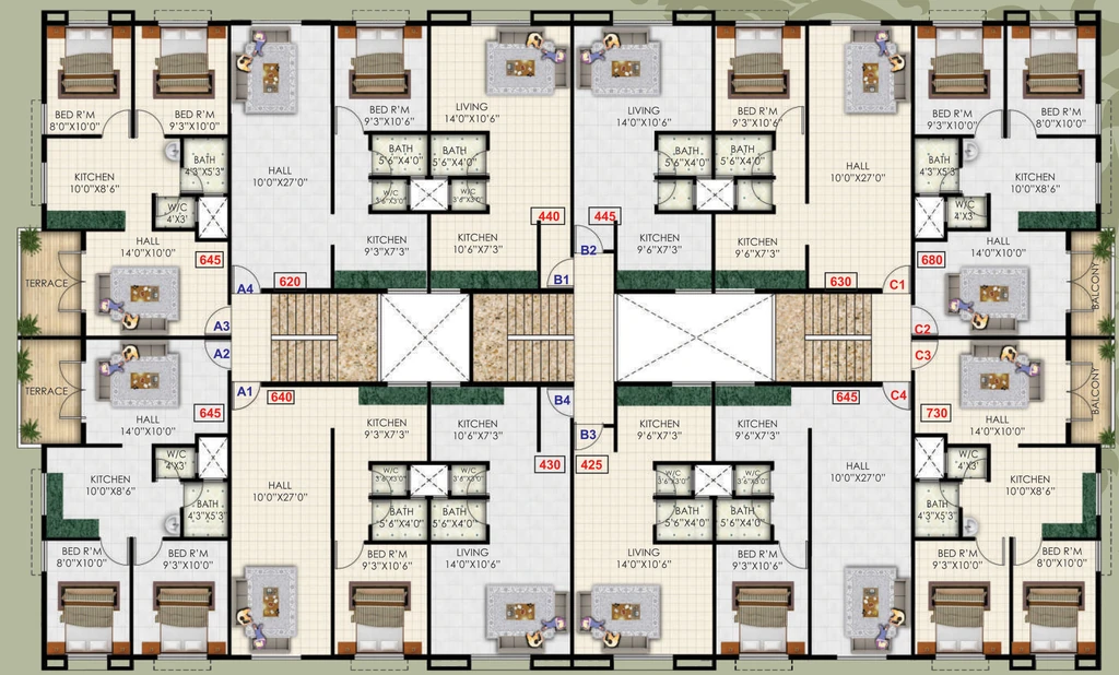 Floor Plan of Kusum Mangal Apartment in Chunchale, Nashik - Image 430780