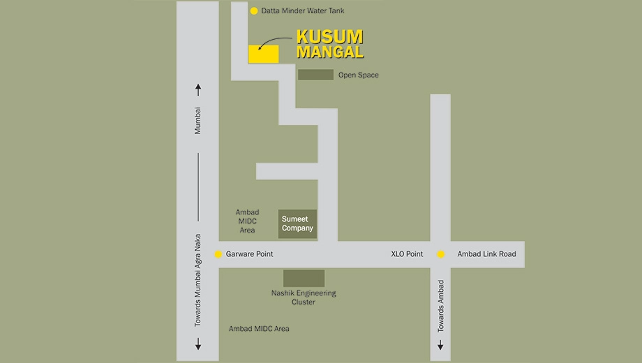 Location of Kusum Mangal Apartment in Chunchale, Nashik - Image 430779