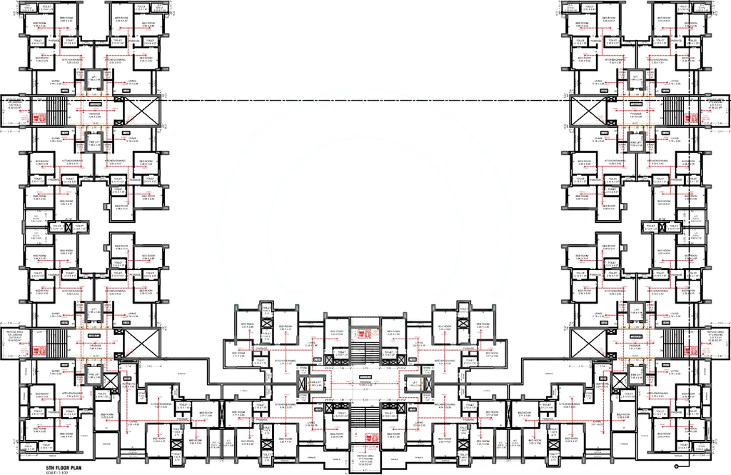 Floor Plan of Pride Aura in Madhapar, Rajkot - Image 430776