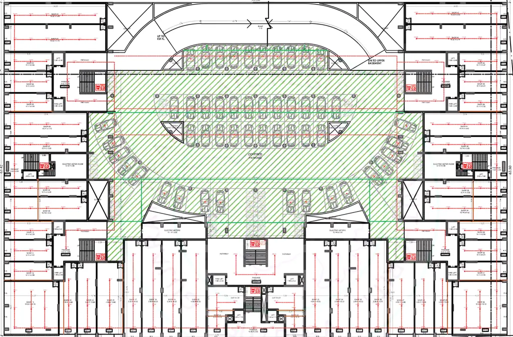 Floor Plan of Commercial Pride Aura in Madhapar, Rajkot - Image 430786