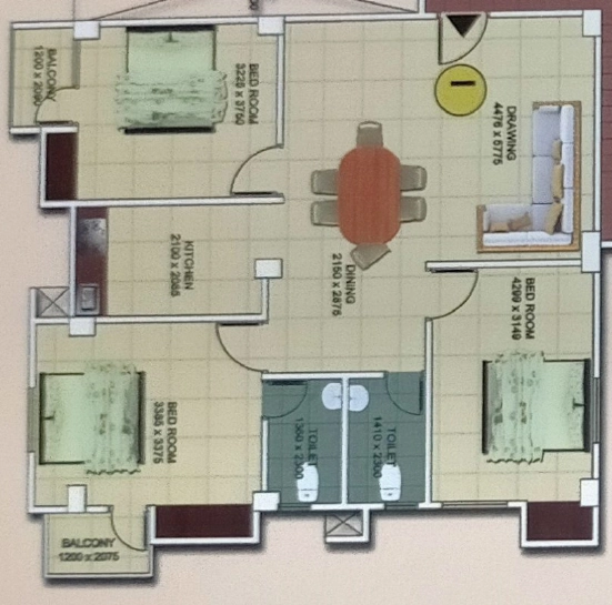3 BHK Flat in Sankardev Saraswati Niwas in Jalukbari, Guwahati - Image 929424
