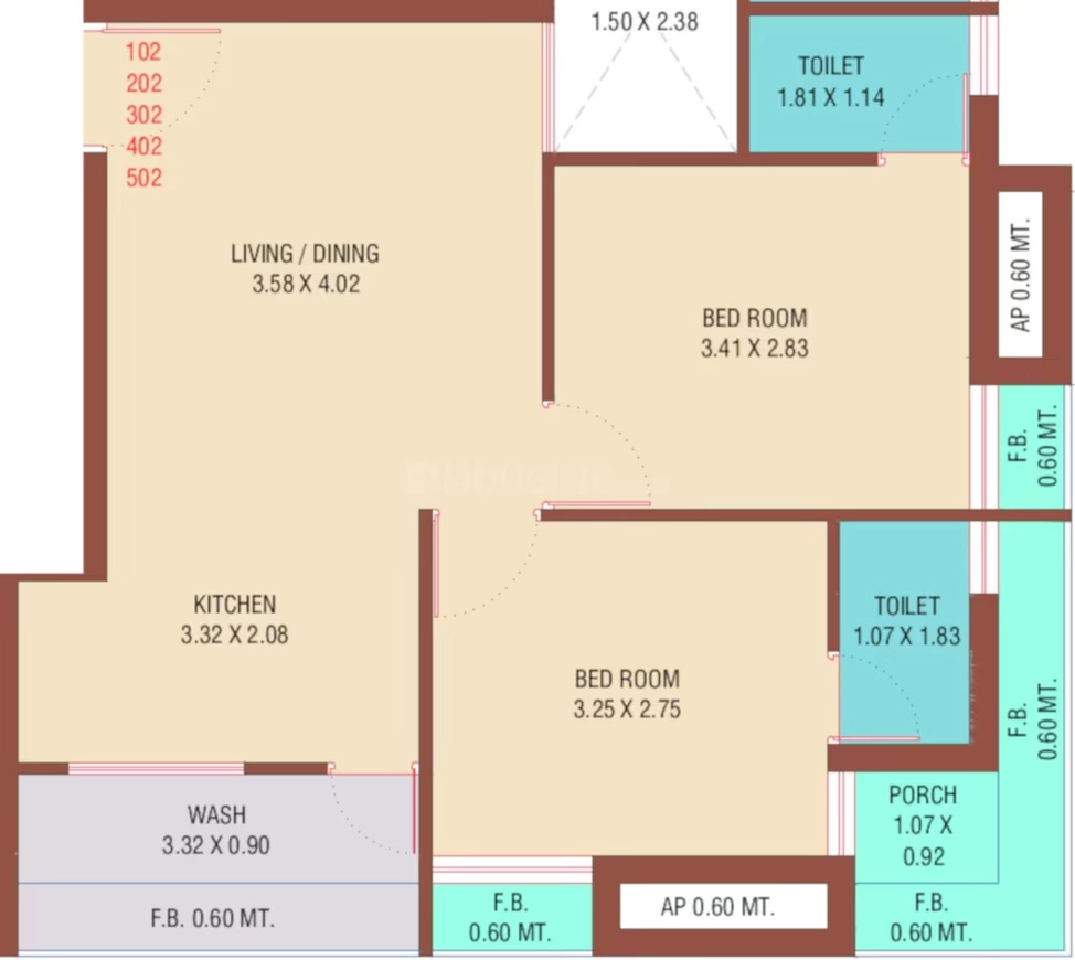 2 BHK Flat in Radheshyam Mangaldeep Appartment in Madhapar, Rajkot - Image 929420