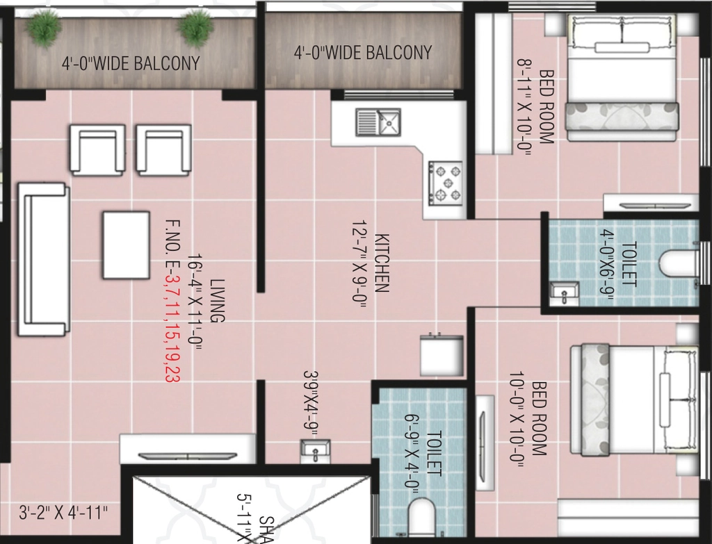 2 BHK Flat in Shree Datta Mangal in Gangapur Road, Nashik - Image 929417