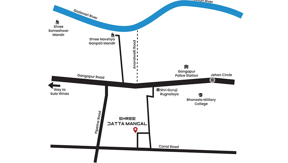 Location of Shree Datta Mangal in Gangapur Road, Nashik - Image 430789
