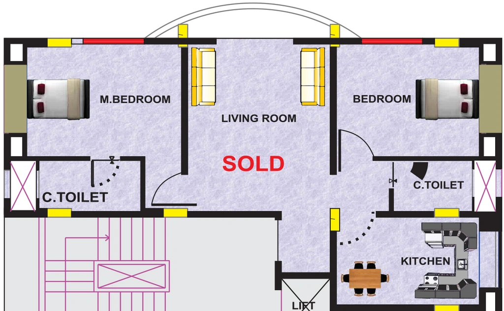 2 BHK Flat in Shree Mangal Heights in Parijat Nagar, Nashik - Image 929426