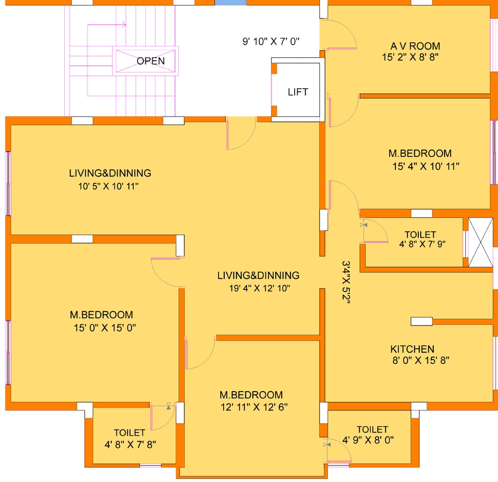 3 BHK Flat in Shree Mangal Heights in Parijat Nagar, Nashik - Image 929428