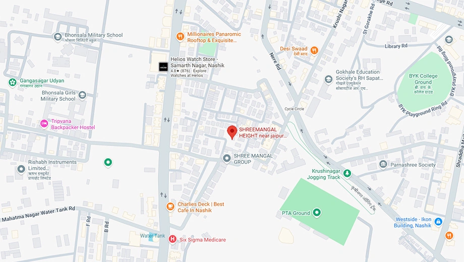 Location of Shree Mangal Heights in Parijat Nagar, Nashik - Image 430820