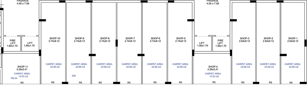 Floor Plan of Commercial Krushna Heights in Madhapar, Rajkot - Image 430824