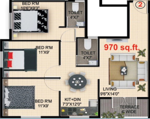 3 BHK Flat in Shree Ashoka Mangal in Ashoka Marg, Nashik - Image 929438