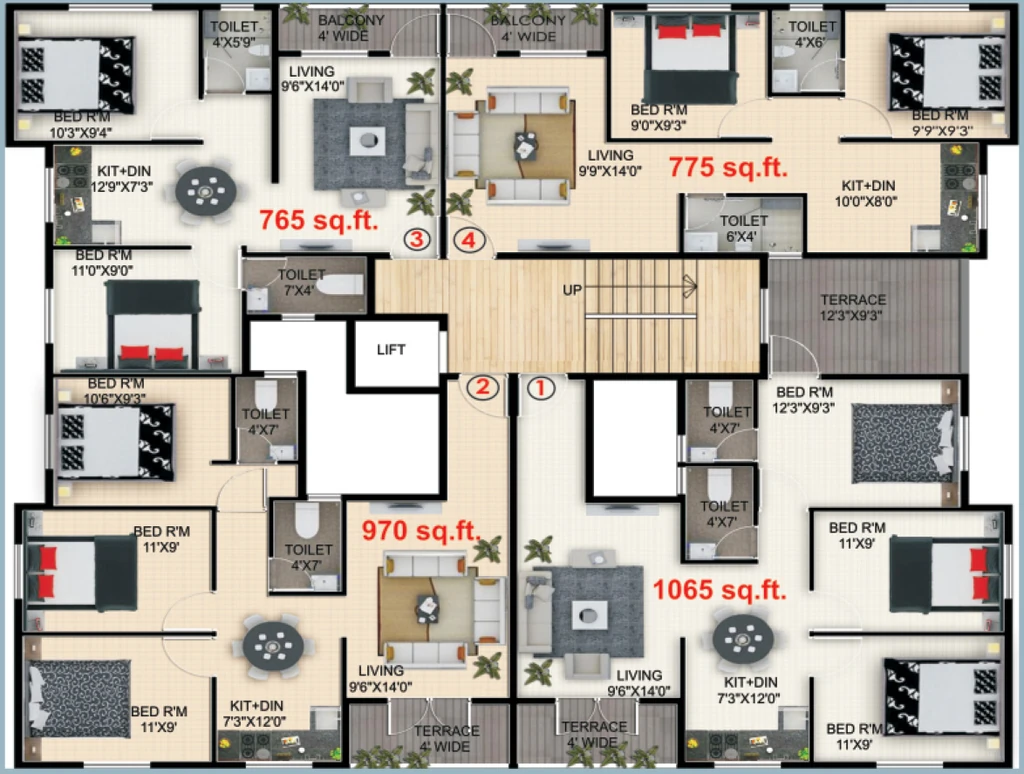 Floor Plan of Shree Ashoka Mangal in Ashoka Marg, Nashik - Image 430848