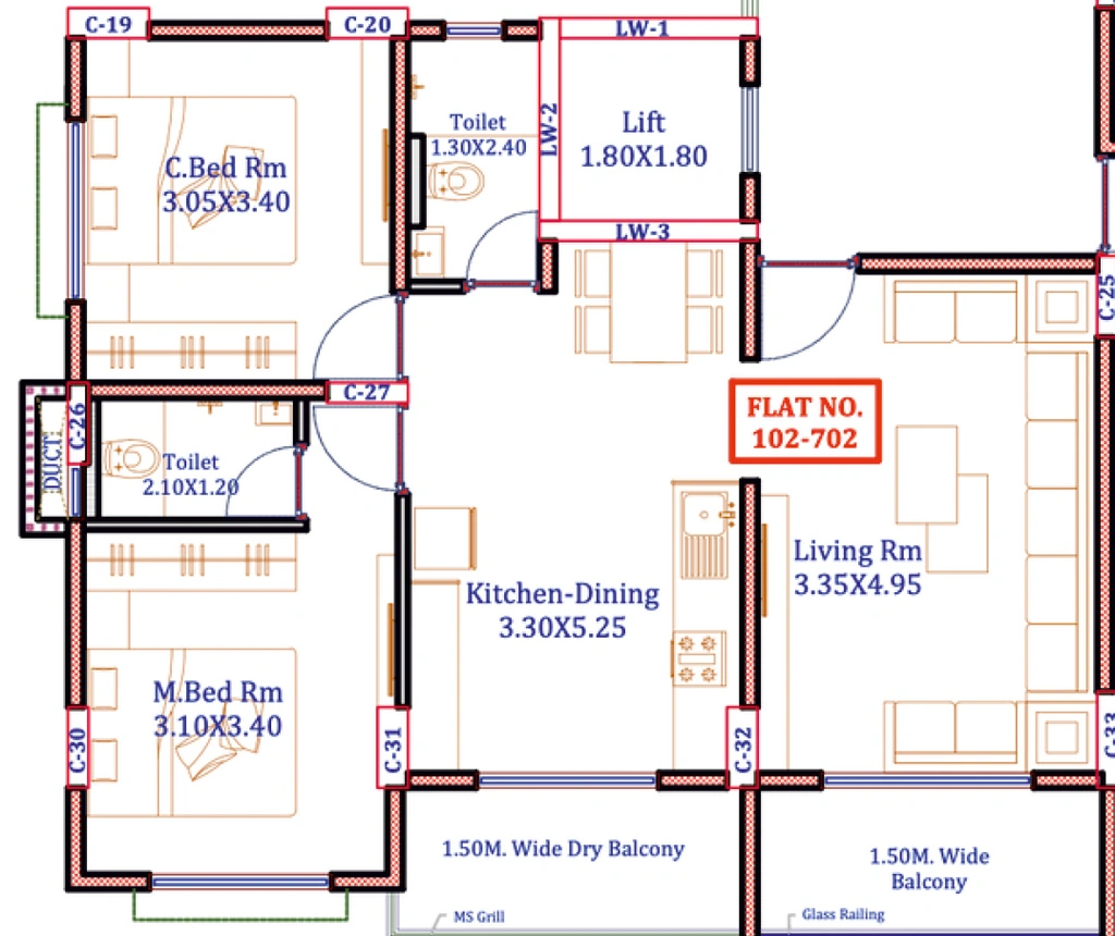 2 BHK Flat in Shashi Siddhi Annexe in Indira Nagar, Nashik - Image 929461
