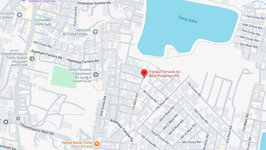 Location of Beryl Tranquil Terraces in Subramanyapura, Bangalore - Image 430969