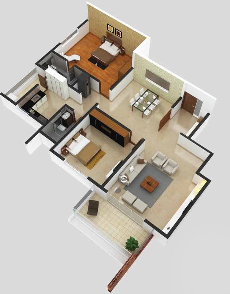 2 BHK Flat in Brick Culture Alexandria in Indiranagar, Bangalore - Image 929495
