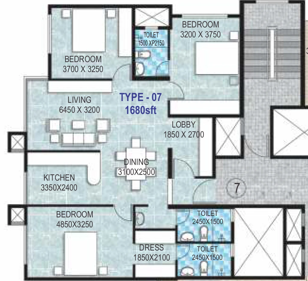 3 BHK Flat in Comfort Heights in Doddakallasandra, Bangalore - Image 929488