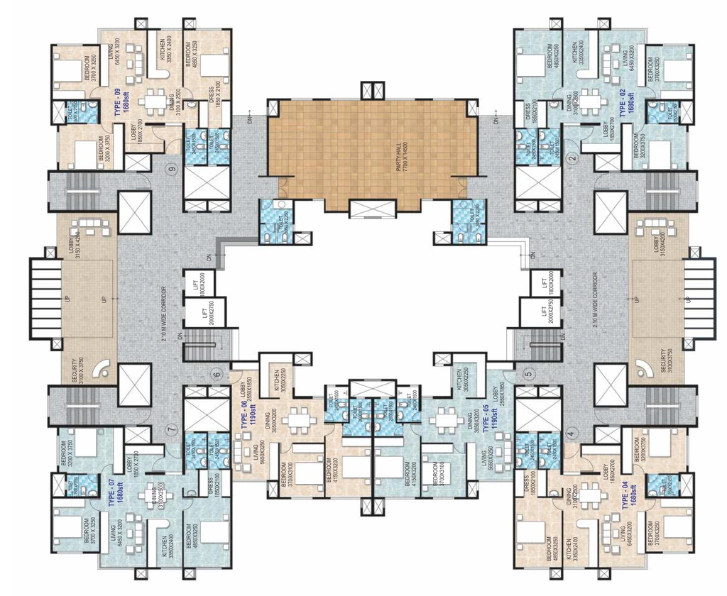 Floor Plan of Comfort Heights in Doddakallasandra, Bangalore - Image 430942