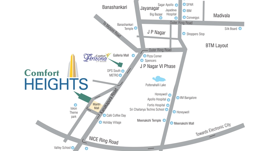 Location of Comfort Heights in Doddakallasandra, Bangalore - Image 430941