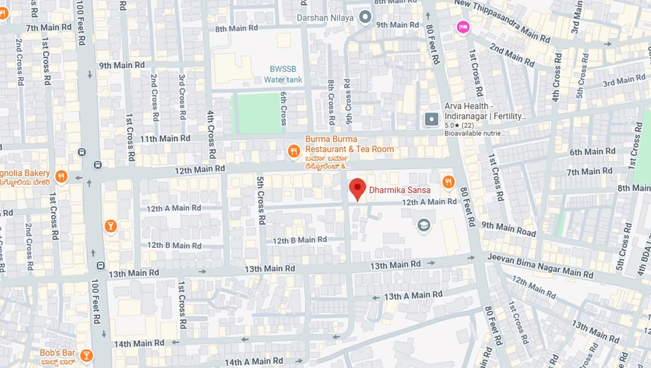 Location of Dharmika Sansa in Indiranagar, Bangalore - Image 430935