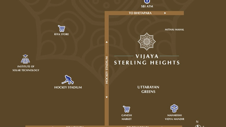 Location of Vijaya Sterling Heights in Bhetapara, Guwahati - Image 430970