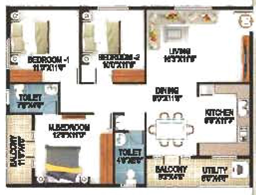 3 BHK Flat in iCON SN Luxuria in Bileshivale, Bangalore - Image 929537