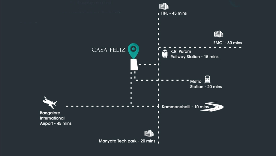 Location of LH Casa Feliz in Horamavu, Bangalore - Image 431029