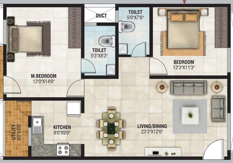 2 BHK Flat in Mitraa My Gate in Horamavu, Bangalore - Image 929521
