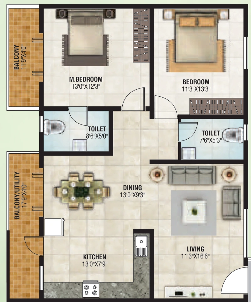 2 BHK Flat in Mitraa My Gate in Horamavu, Bangalore - Image 929522