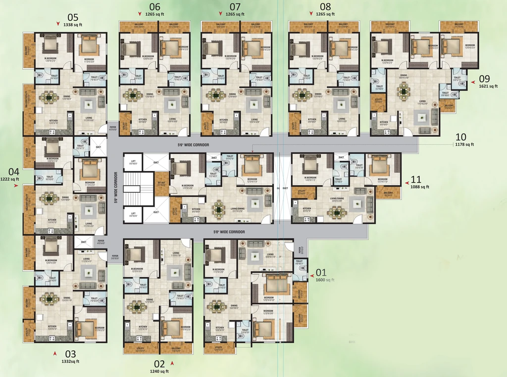 Floor Plan of Mitraa My Gate in Horamavu, Bangalore - Image 431067
