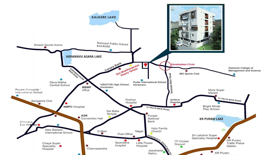 Location of Namasvi Tulips in Horamavu, Bangalore - Image 431060
