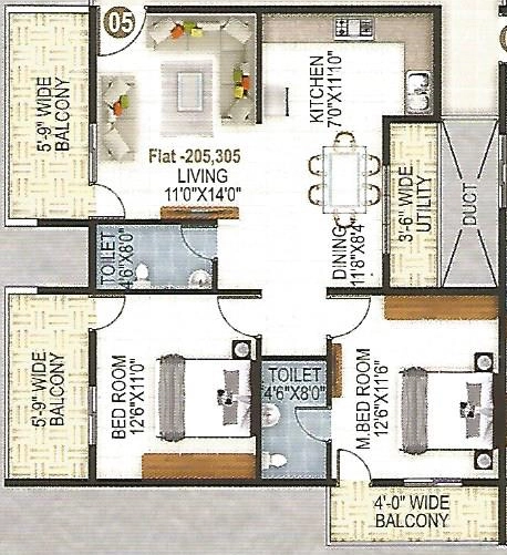 2 BHK Flat in RHBL Prakrithi in Bileshivale, Bangalore - Image 929534