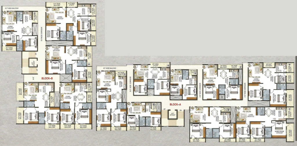 Floor Plan of RHBL Prakrithi in Bileshivale, Bangalore - Image 431091
