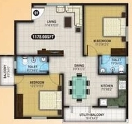 2 BHK Flat in Saranya Sunshine Apartments in Munnekollal, Bangalore - Image 929550