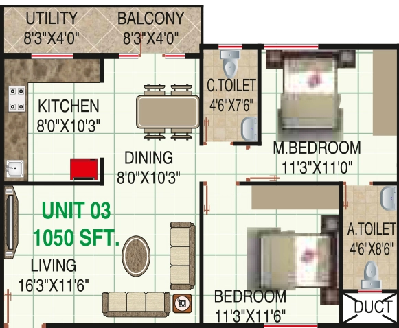 2 BHK Flat in Siri Panorama in Uttarahalli, Bangalore - Image 929547
