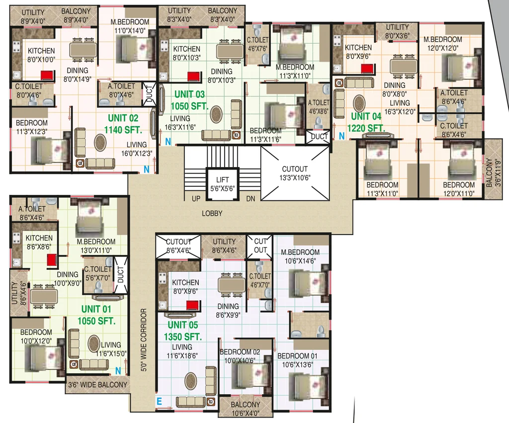 Floor Plan of Siri Panorama in Uttarahalli, Bangalore - Image 431143