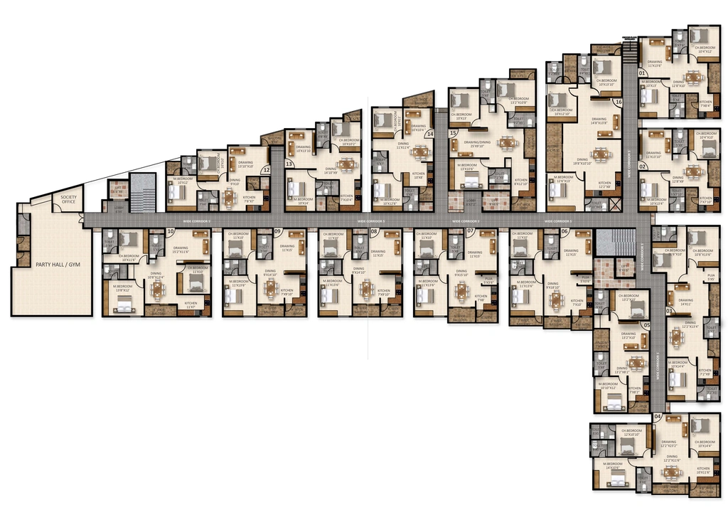 Floor Plan of SK Dwaraka in Horamavu, Bangalore - Image 431038