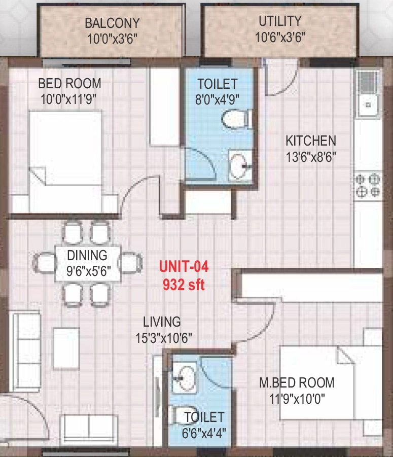 2 BHK Flat in Sree JD Gardens in Horamavu, Bangalore - Image 929561