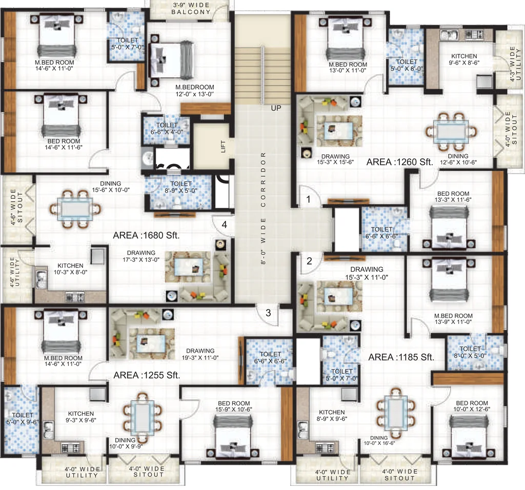 Floor Plan of Sree Sai Paradise in Kadugodi, Bangalore - Image 431160