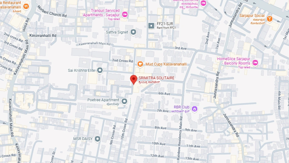 Location of Sri Mitra Solitaire in Kasavanhalli, Bangalore - Image 431155