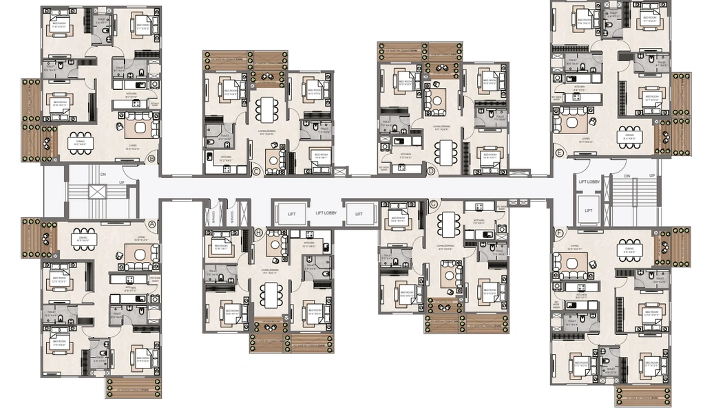 Floor Plan of Vinayak 21 Acres in New Town, Kolkata - Image 431223