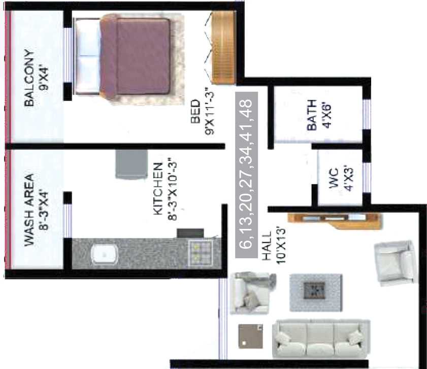 1 BHK Flat in Laxmi Parvati Annex in Makhmalabad, Nashik - Image 929582
