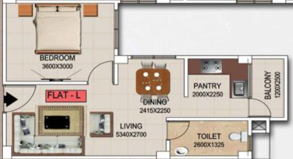 1 BHK Flat in GSK Purnima Residency in Dharapur, Guwahati - Image 929595