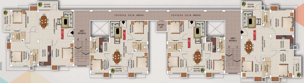 Floor Plan of GSK Purnima Residency in Dharapur, Guwahati - Image 431248