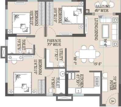3 BHK Flat in Amar Tree Kingslynn Residency in Sodepur, Kolkata - Image 929602